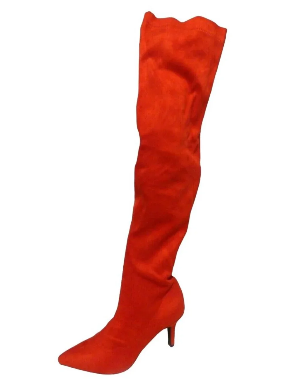 INC International Concepts Briella Sock Over-The-Knee Boot, Red Lava, 5.5